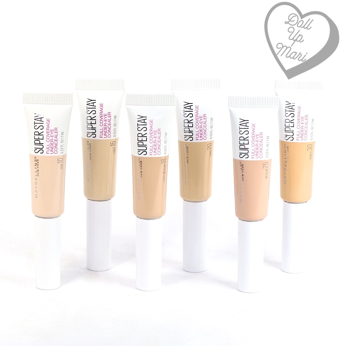 Maybelline Superstay Full Coverage Under Eye Concealer Swatches Doll Up Mari