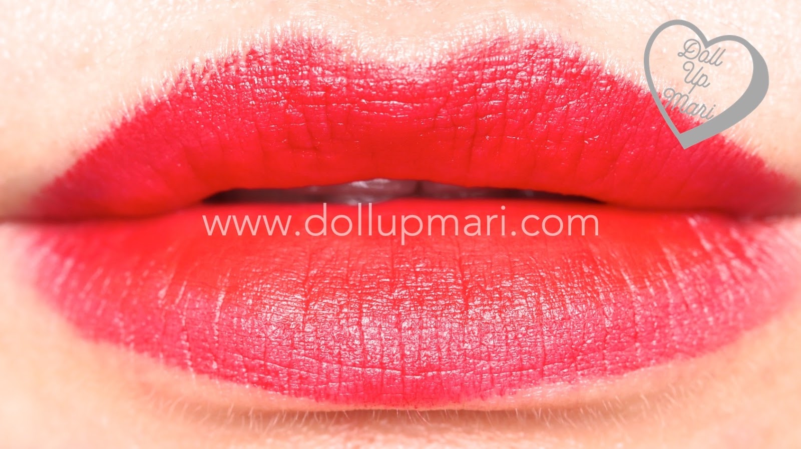 lip swatch of Red Supreme shade of AVON Perfectly Matte Lipstick