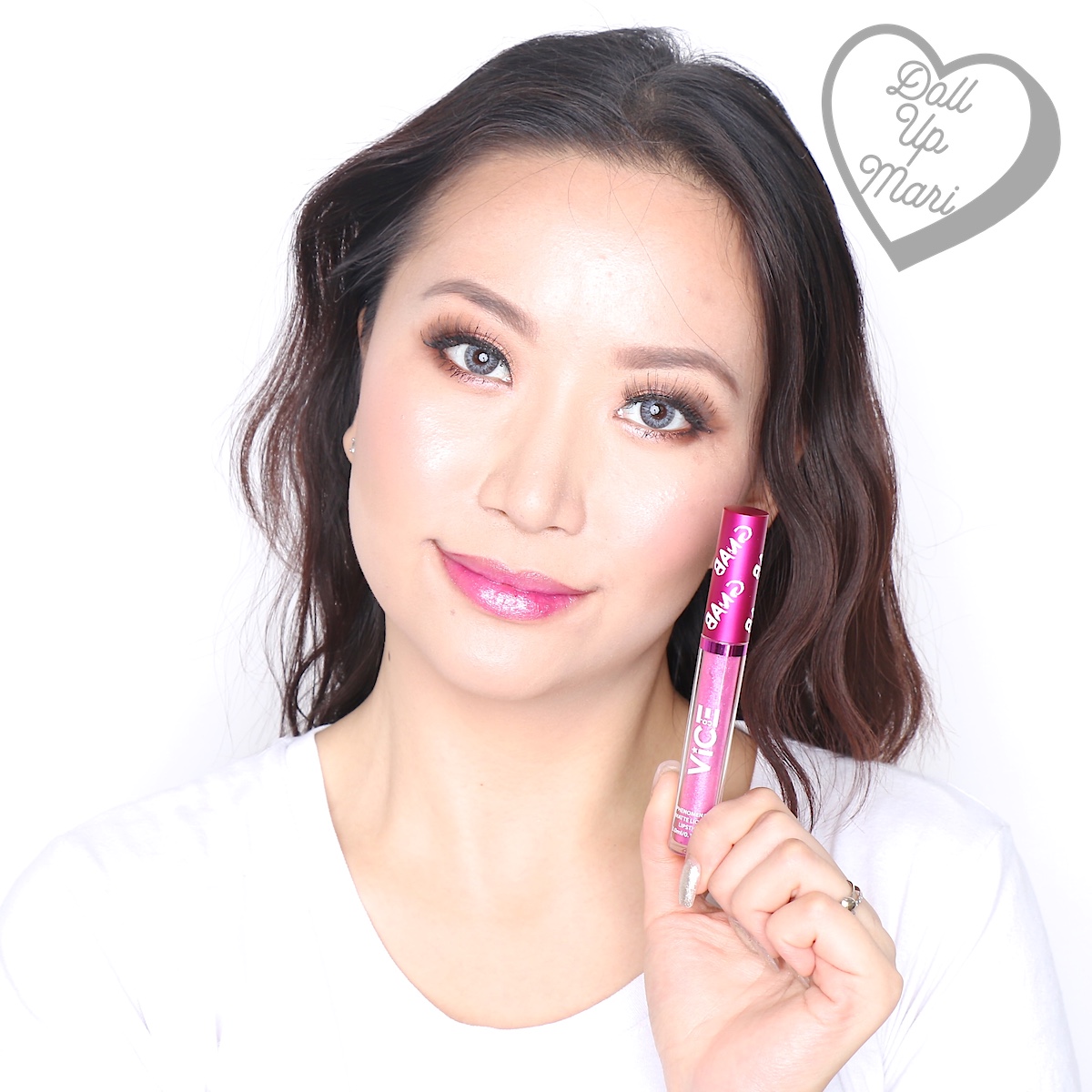 Mari wearing the Glitter Topper of the Mowdel set of Vice X Bang Lip set collection