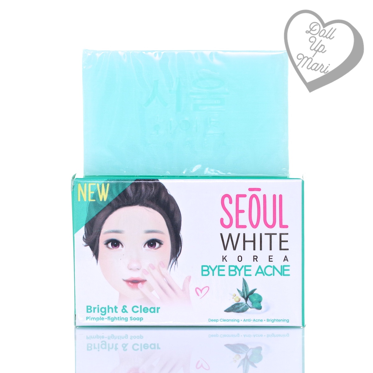 Pack Shot of Seoul White Bye Bye Acne Bright and Clear Pimple Fighting Soap Single Pack
